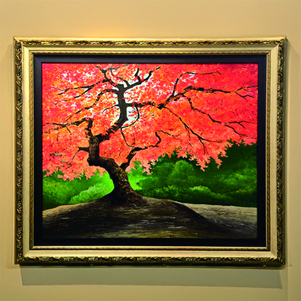 _0000_Complete the image with a wall behind framed painting